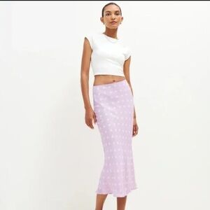 Reformation Purple Layla Midi Pencil Skirt